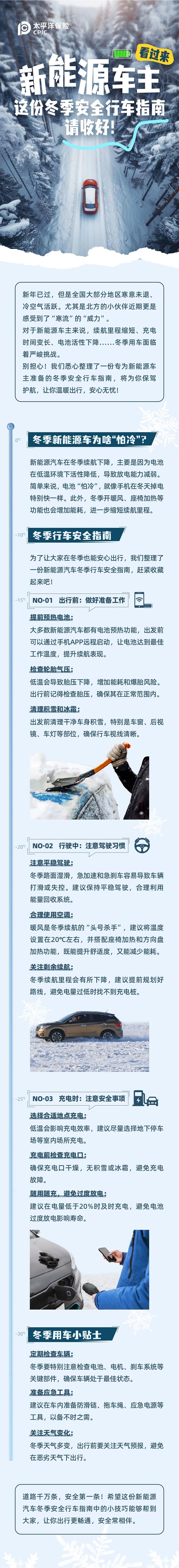 新能源车主看过来，这份冬季安全行车指南请收好！